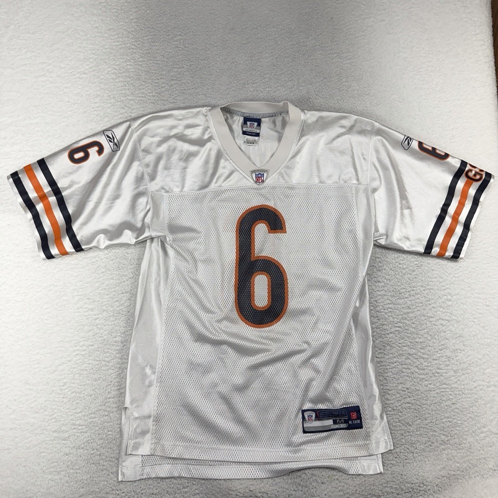 Jay Cutler Chicago Bears NFL Reebok Jersey Sz M White Number 6 Stitched Vintage